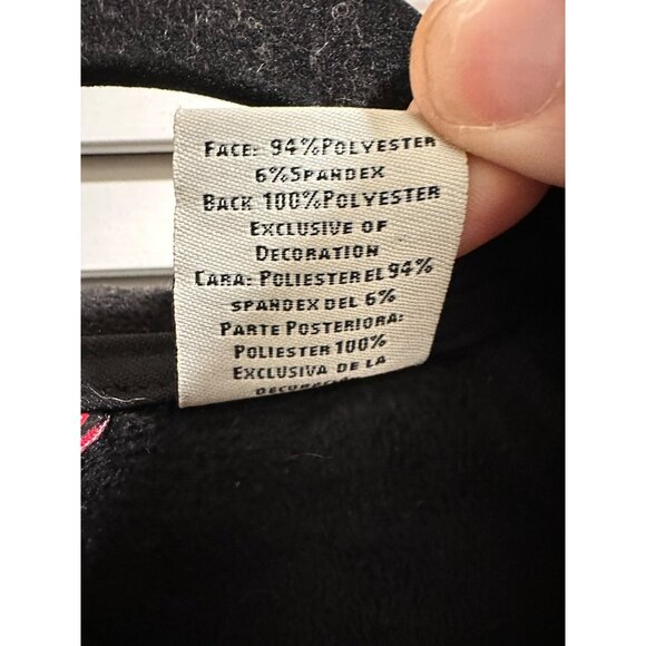 👗 2/$30 👗  Black Hooded Soft Shell Jacket Abstract Pattern & Zipper Pockets - Picture 9 of 9